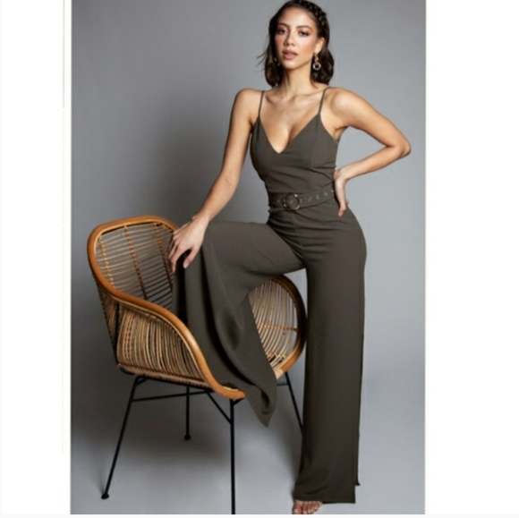💥Olivia Olive Jumpsuit - Picture 2 of 8